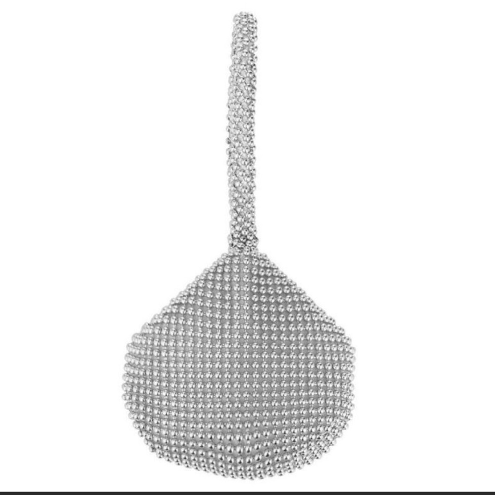 Silver Beaded Hanging Wristlet